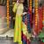 Lemon viscose chanderi heavy thread embroidery work with jacquard dupatta kurta pant set