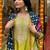 Lemon viscose chanderi heavy thread embroidery work with jacquard dupatta kurta pant set