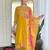 Yellow chanderi heavy thread embroidery work with digital printed dupatta kurta pant set