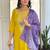 Mustard vichitra silk heavy thread embroidery sequins work with printed dupatta kurta pant set