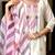 Off white viscose chanderi heavy thread embroidery work with printed dupatta kurta pant set