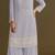 Light purple embroidered chinon semi-stitched palazzo style salwar suit