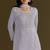 Light purple embroidered chinon semi-stitched palazzo style salwar suit