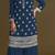 Blue embroidered chinon semi-stitched palazzo style salwar suit