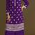 Purple embroidered chinon semi-stitched palazzo style salwar suit