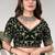Green cord worked velvet semi stitched lehenga dress