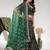 Green cord worked velvet semi stitched lehenga dress