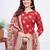 Women's Cotton Blend Floral Straight Printed Kurta Pant With Dupatta | kurta sets for woman