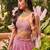 gajri pink sequins embroidered art silk semi stitched lehenga choli