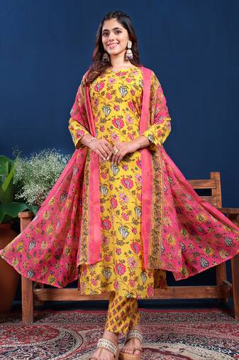 Designer ethnic set kurta, pant set for women for casual and festive wear