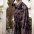 wine printed Lurex Viscose Brasso Saree