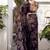 wine printed Lurex Viscose Brasso Saree