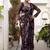 wine printed Lurex Viscose Brasso Saree