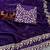 blue fandy satin embroidered saree with blouse