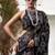 black printed Lurex Viscose Brasso Saree
