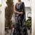black printed Lurex Viscose Brasso Saree