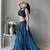 Blue faux georgette embroidered semi stitched lehenga choli with dupatta