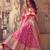 Multicolor thread embroidered georgette laheriya printed lehenga dress