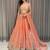 orange silk sequin embroidered lehenga choli