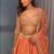 orange silk sequin embroidered lehenga choli