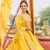 Yellow haldi mirror work lehenga set for women