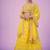 Yellow haldi mirror work lehenga set for women
