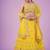 Yellow haldi mirror work lehenga set for women