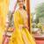 Yellow haldi mirror work lehenga set for women