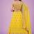 Yellow haldi mirror work lehenga set for women