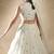 off white zari and sequins embroidered georgette lehenga choli