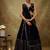 black sequins embroidered georgette lehenga choli