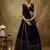 black sequins embroidered georgette lehenga choli