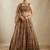 Brown sequin embroidered net lehenga choli