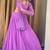 Lavender Embroidered Faux Georgette Lehenga
