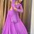 Lavender Embroidered Faux Georgette Lehenga
