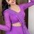 Lavender Embroidered Faux Georgette Lehenga