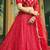 Red Georgette Embroidered Sequins A Line Lehenga With Dupatta