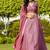 Pink Sequin Embroidered Faux Georgette Lehenga