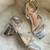 Silver solid leather heels