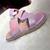 Purple solid leather sandals
