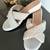 White woven leather wedges