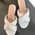 White woven leather wedges