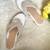 White woven leather sandals
