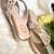 Gold woven textile wedges