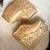 Gold woven textile wedges
