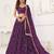 Women's Purple Net With sequins and thread embroidery Work Traditional Wedding Lehenga Choli