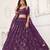 Women's Purple Net With sequins and thread embroidery Work Traditional Wedding Lehenga Choli