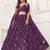 Women's Purple Net With sequins and thread embroidery Work Traditional Wedding Lehenga Choli