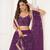 Women's Purple Net With sequins and thread embroidery Work Traditional Wedding Lehenga Choli