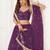 Women's Purple Net With sequins and thread embroidery Work Traditional Wedding Lehenga Choli